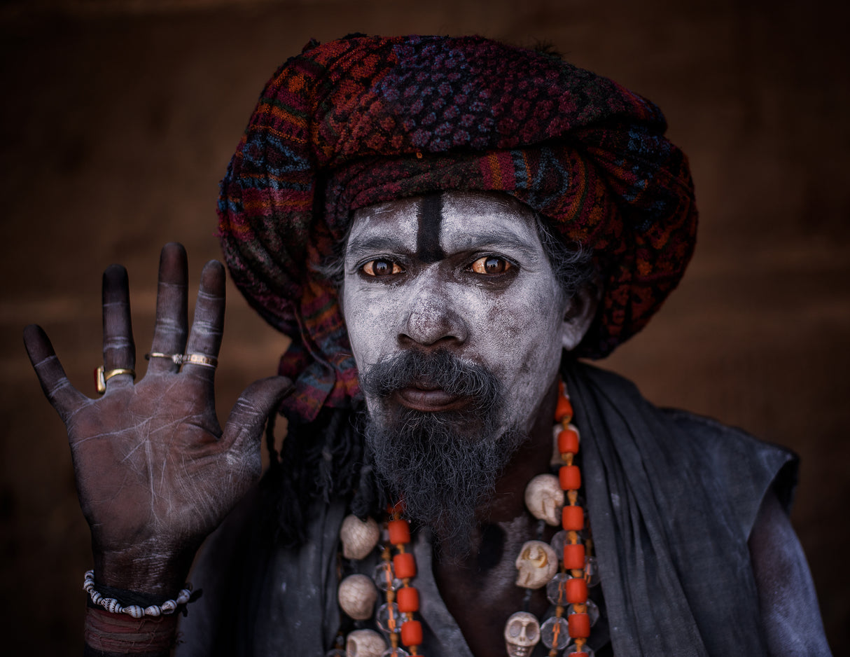 Aghori Baba Poster och Canvastavla