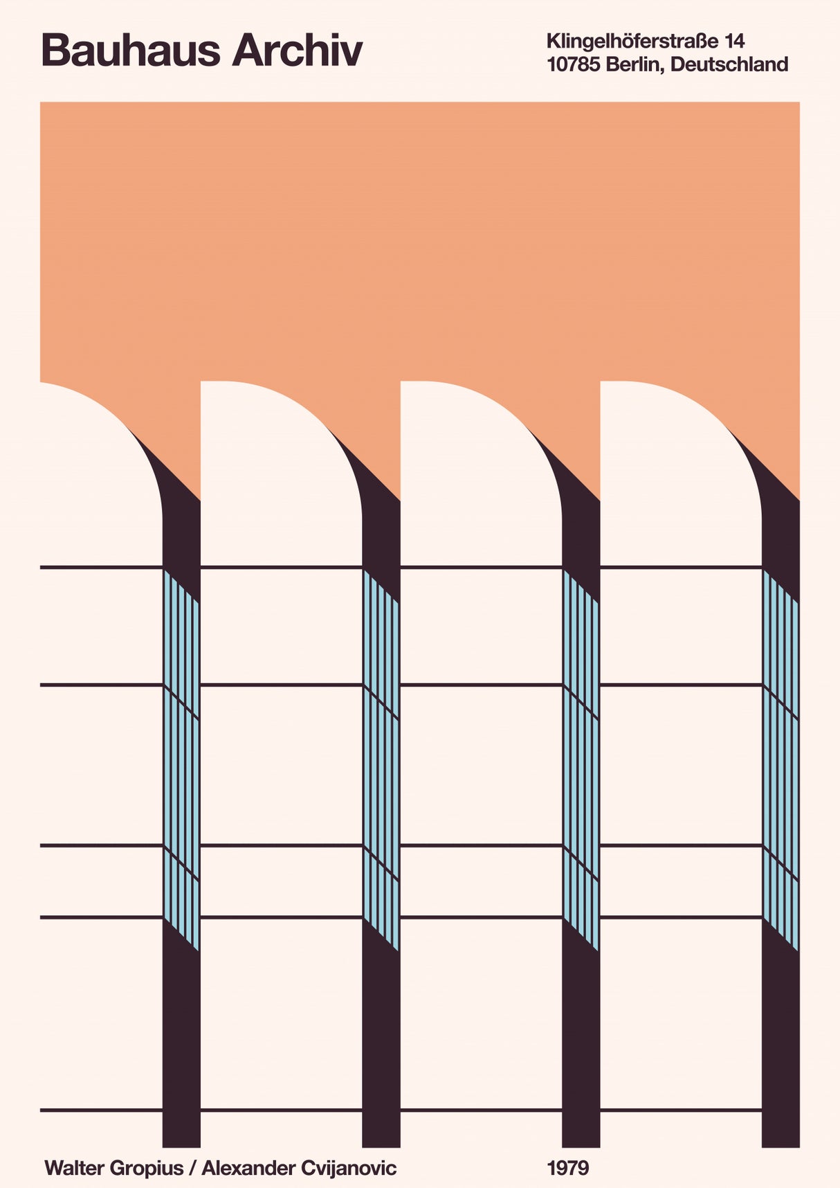 Bauhaus Archiv Poster och Canvastavla
