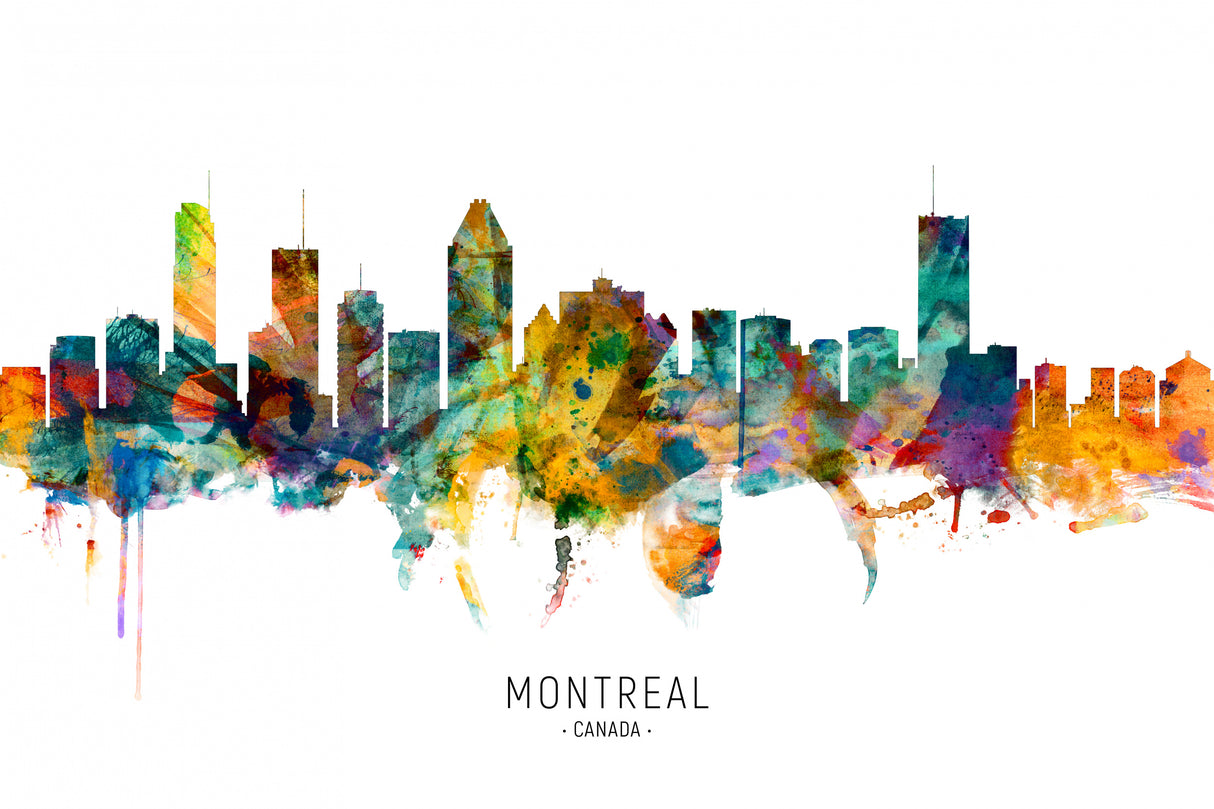 Montreal Canada Skyline Poster och Canvastavla