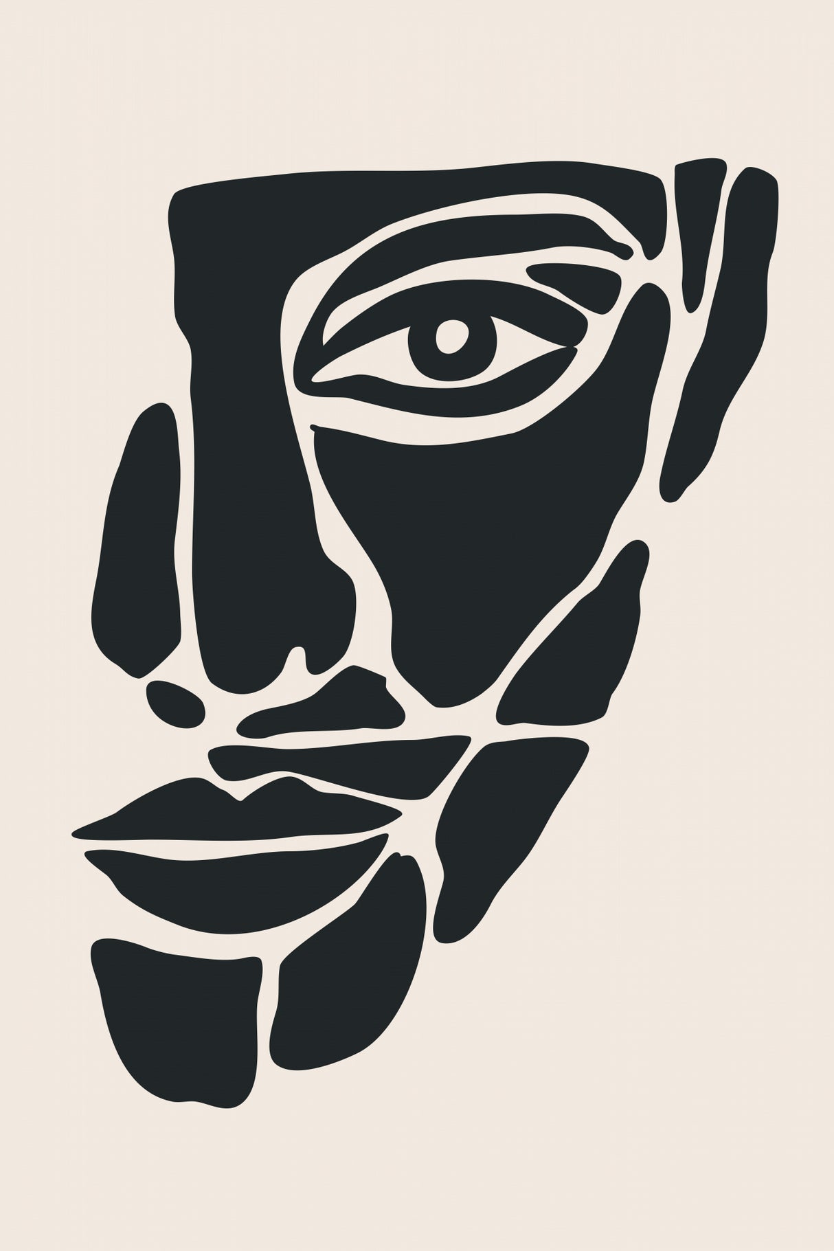Abstract Face Series #2 Poster och Canvastavla