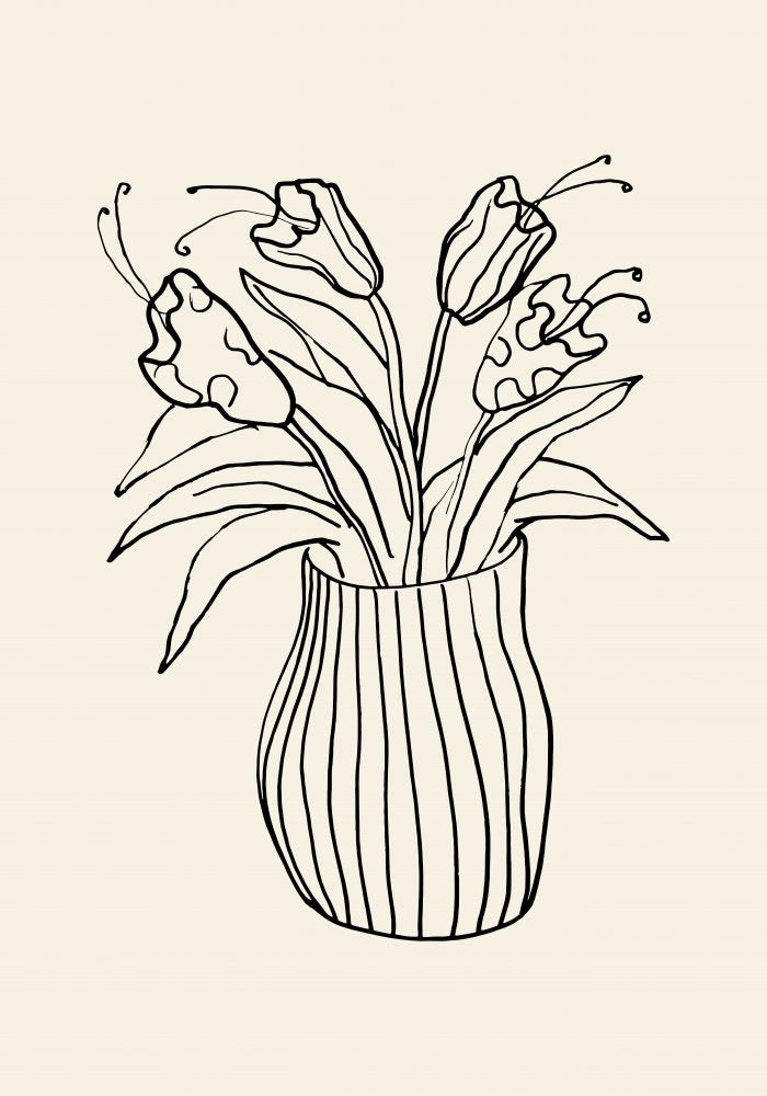 Vase Sketch Vas och keramikposter