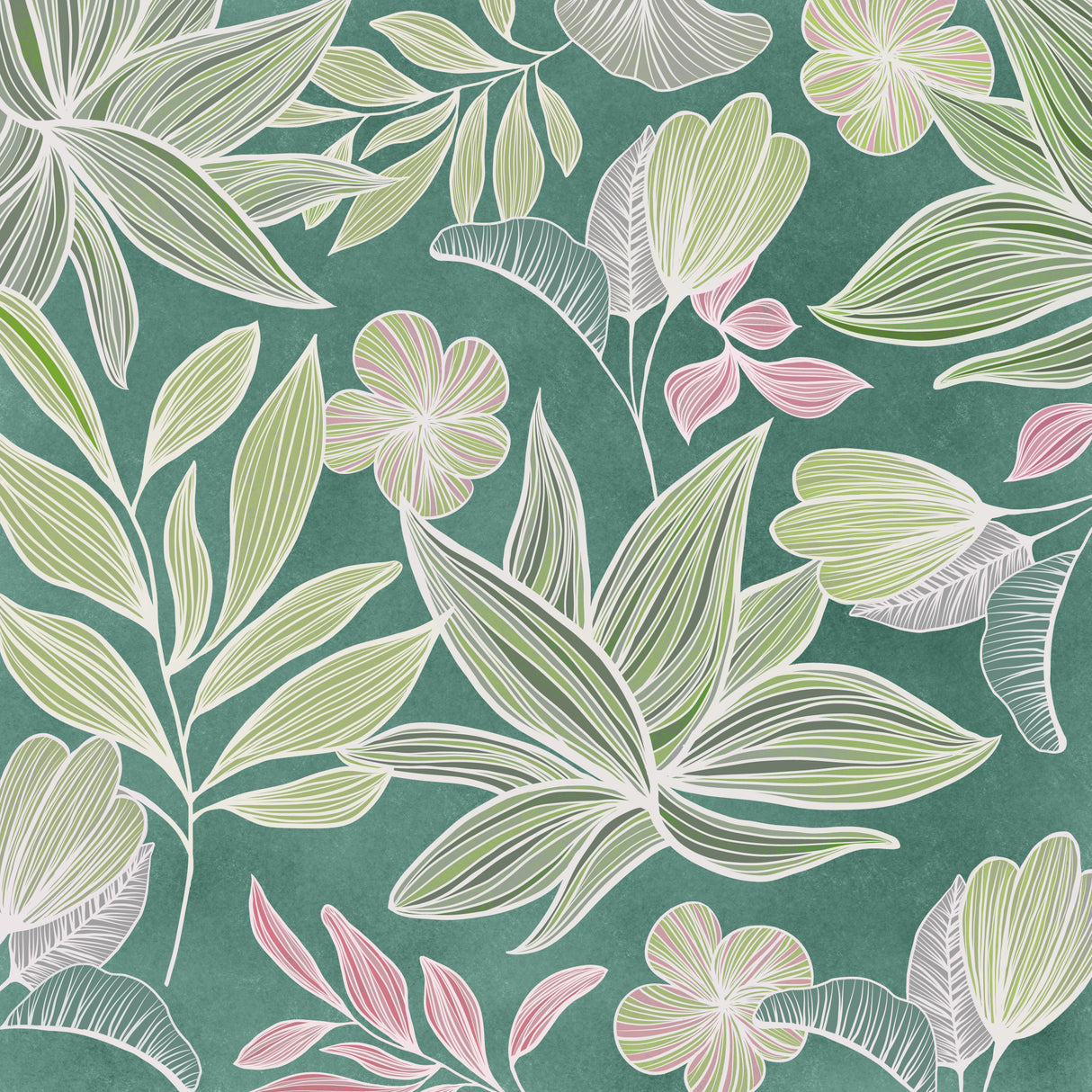 Vintage Hawaiian Tropical Pattern Poster och Canvastavla