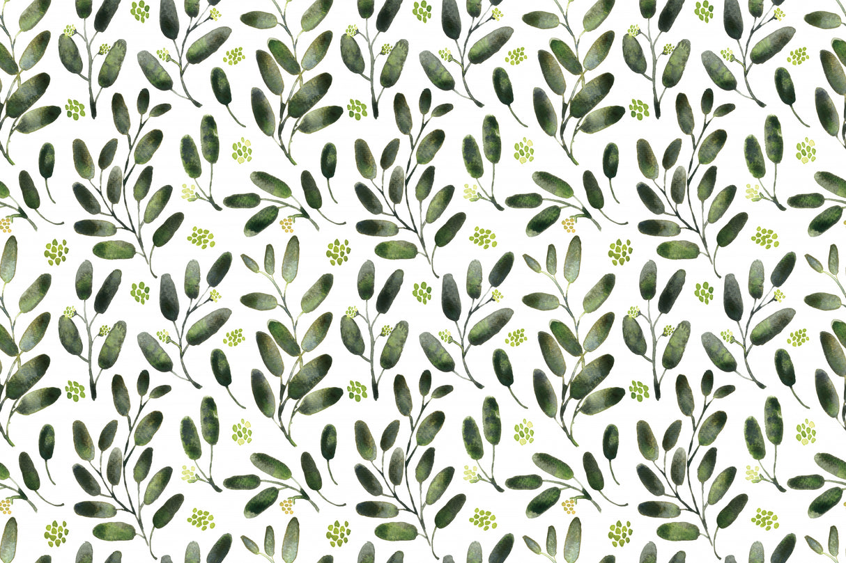Lisa watercolor seeded eucalyptus pattern Poster och Canvastavla