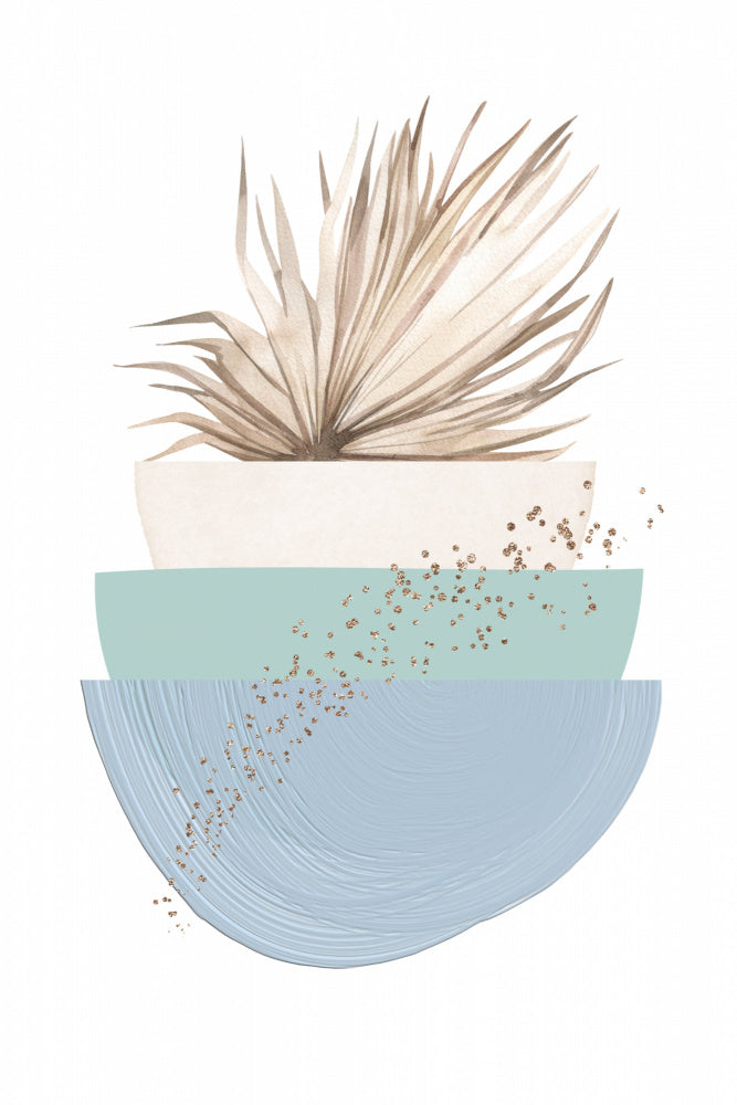 Blue green boho-3 Vas och keramikposter