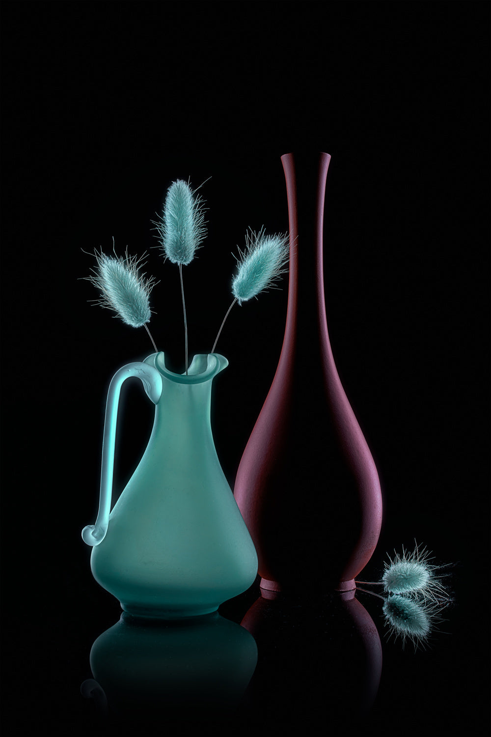 Blue Bunny Tails Poster och Canvastavla