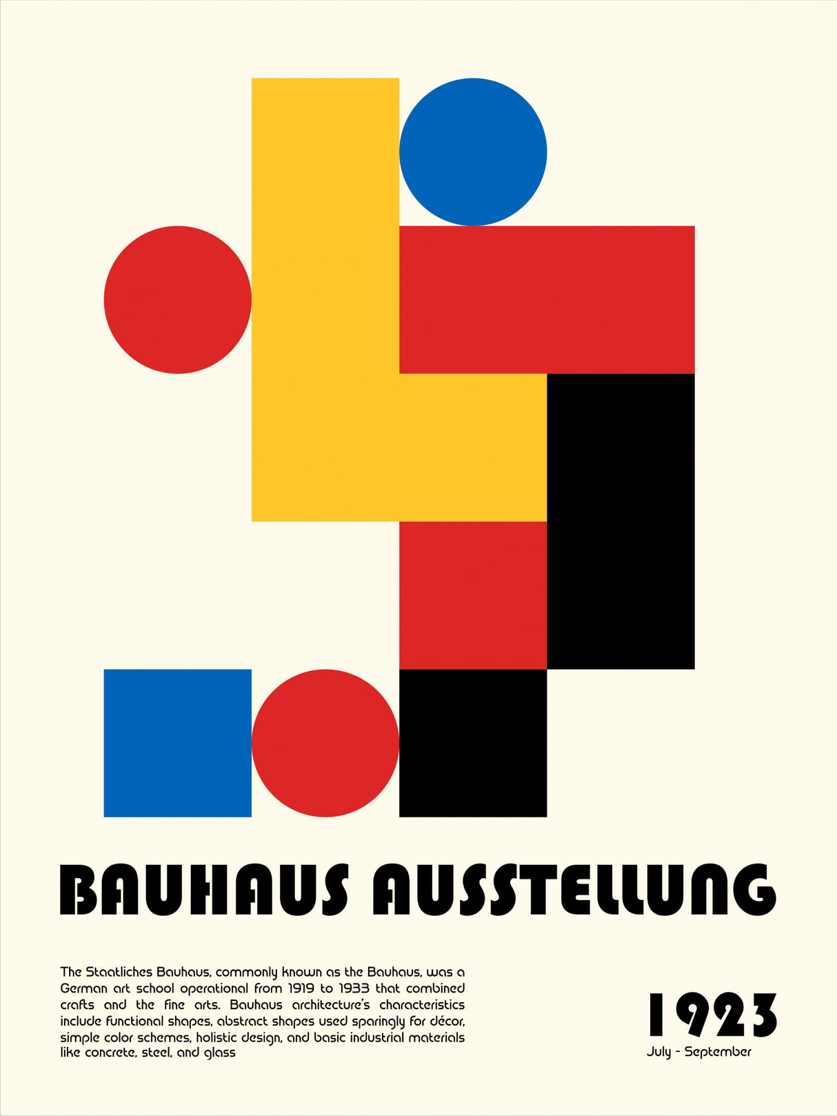 Bauhaus Ausstellung Poster och Canvastavla
