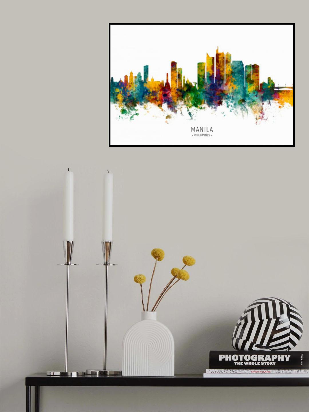 Manila Philippines Skyline Poster och Canvastavla