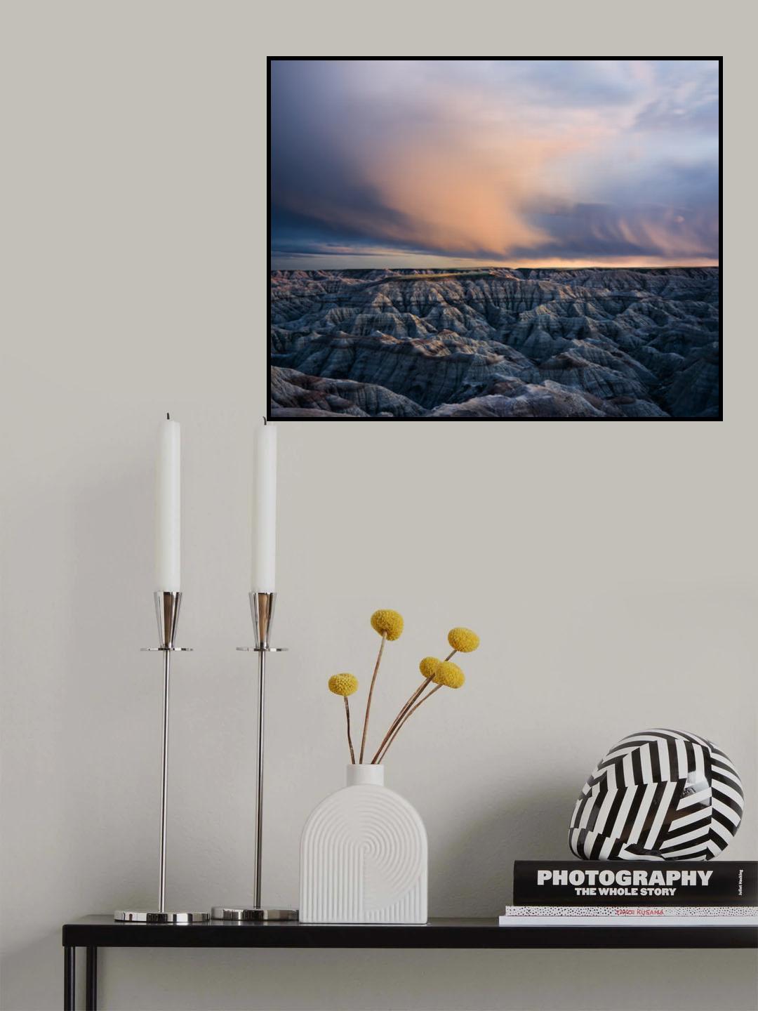 Twilight over Badlands Poster och Canvastavla