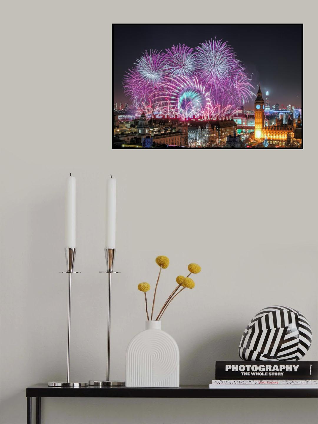 New Year Fireworks Poster och Canvastavla