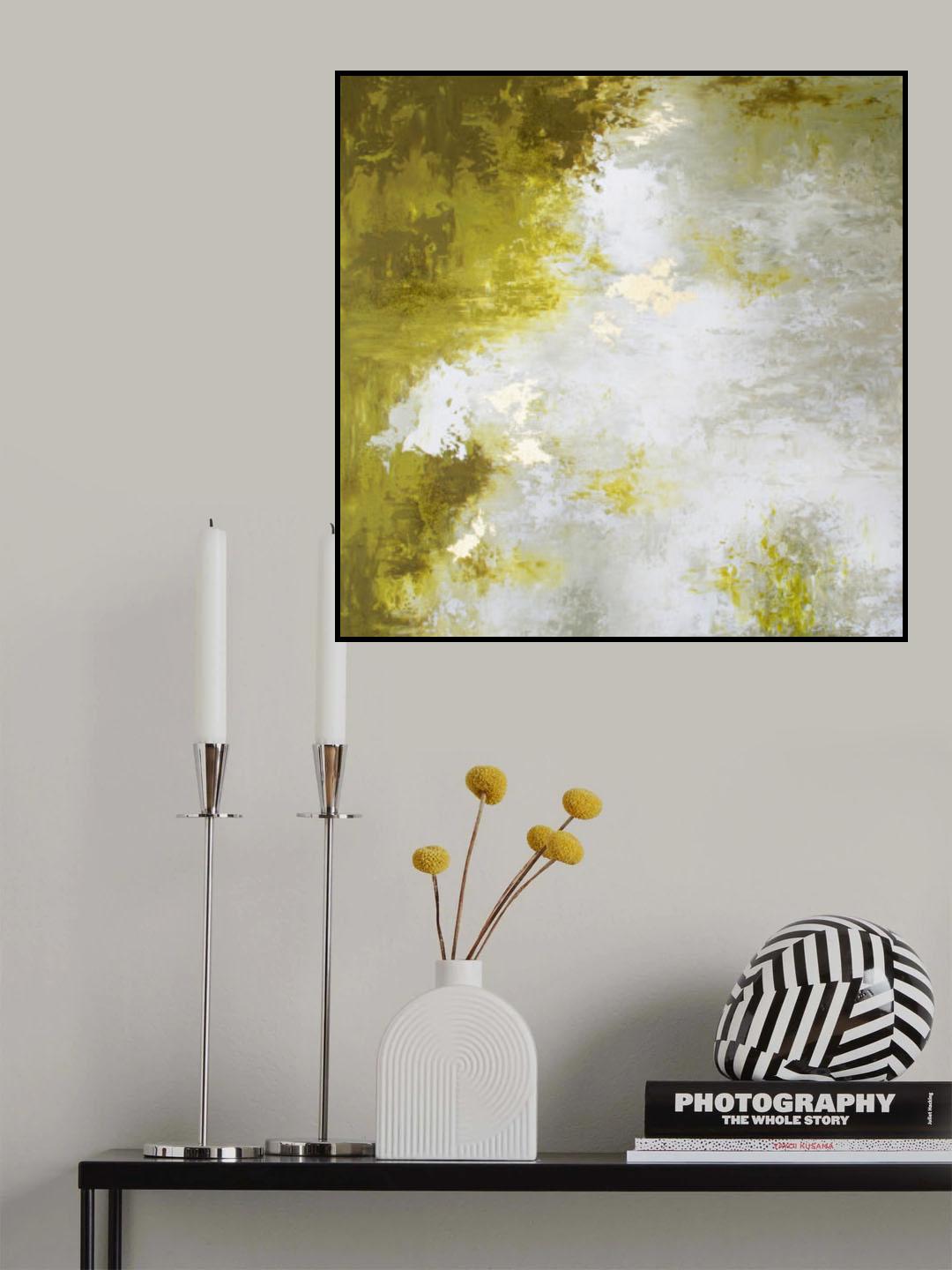 Abstract Moss Green 3 Poster och Canvastavla