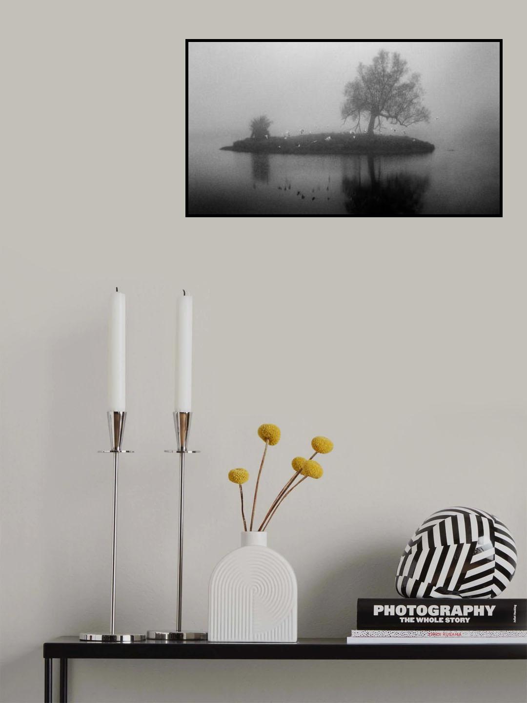 A little island in the fog Poster och Canvastavla