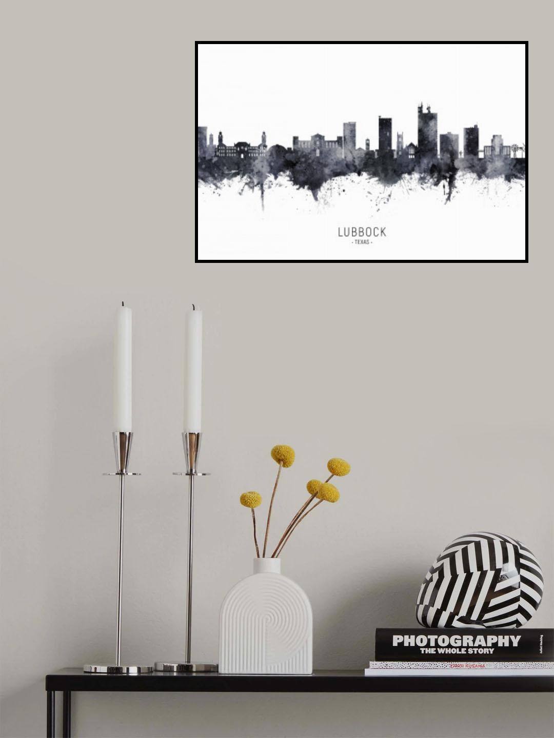 Lubbock Texas Skyline Poster och Canvastavla