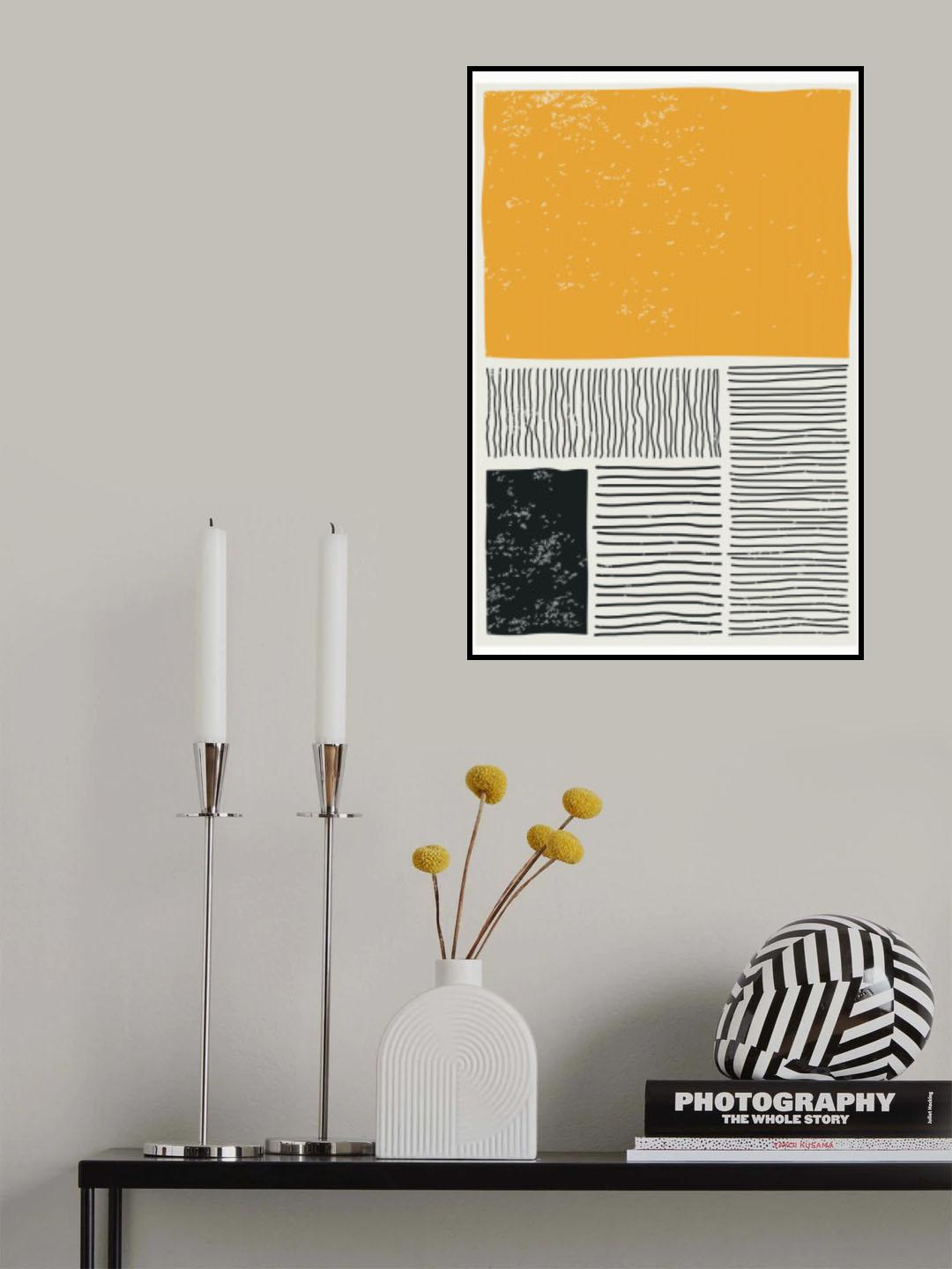 Black and Yellow #3 Poster och Canvastavla