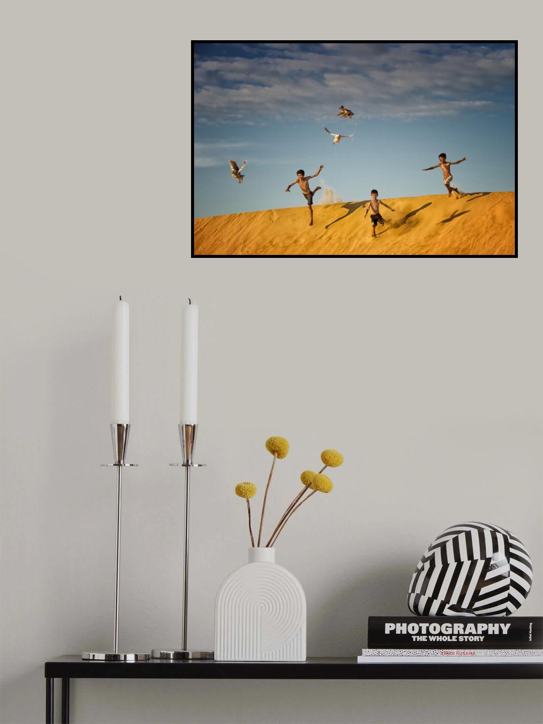 Chasing Ducks Poster och Canvastavla