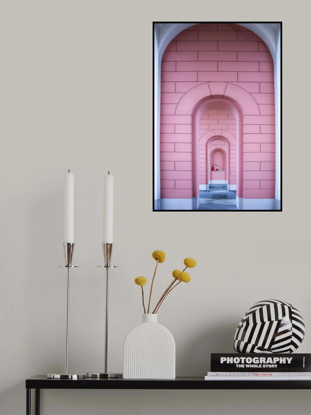 the lady in pink Poster och Canvastavla