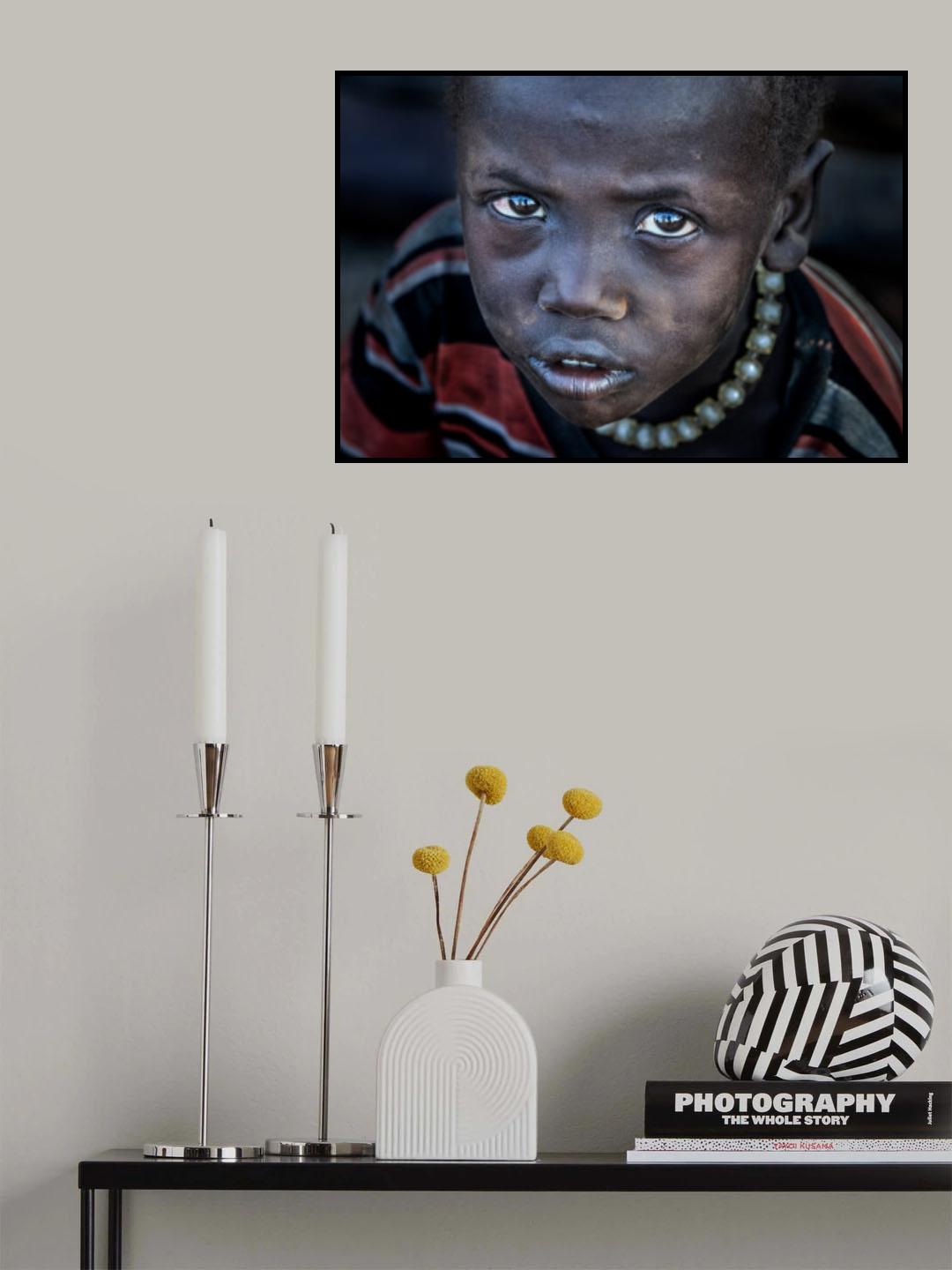 Pokot tribe child -II -Kenya Poster och Canvastavla