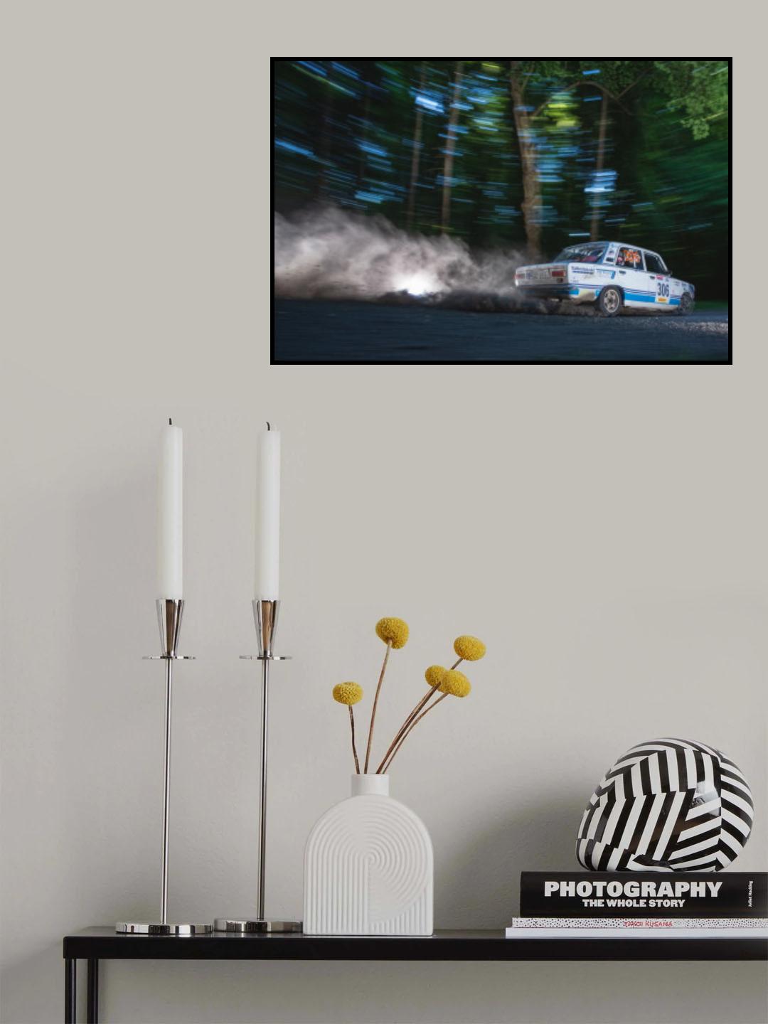 2021. Mecsek Rallye Poster och Canvastavla