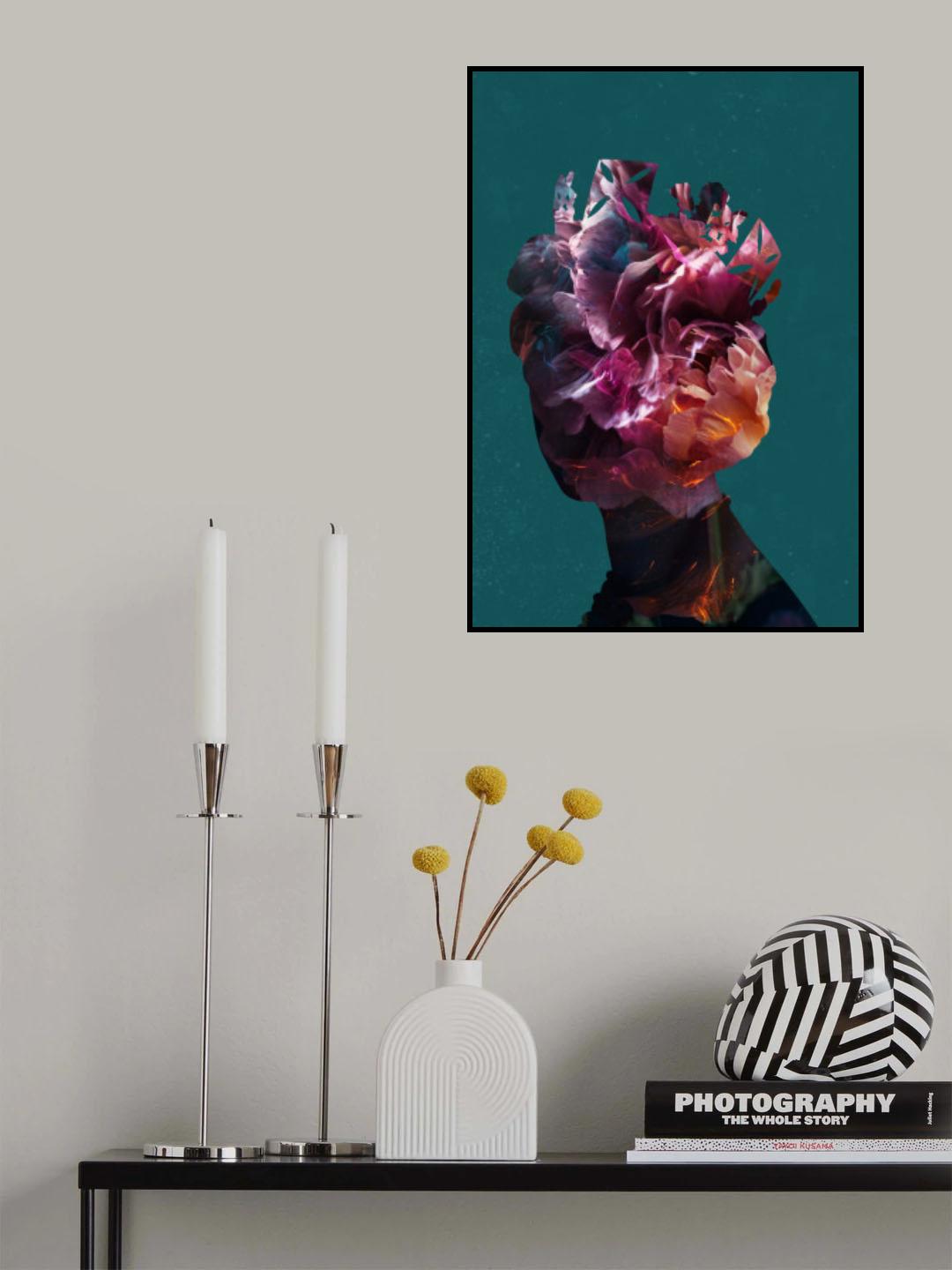 Queen Elizabeth Silhouette Green Poster och Canvastavla