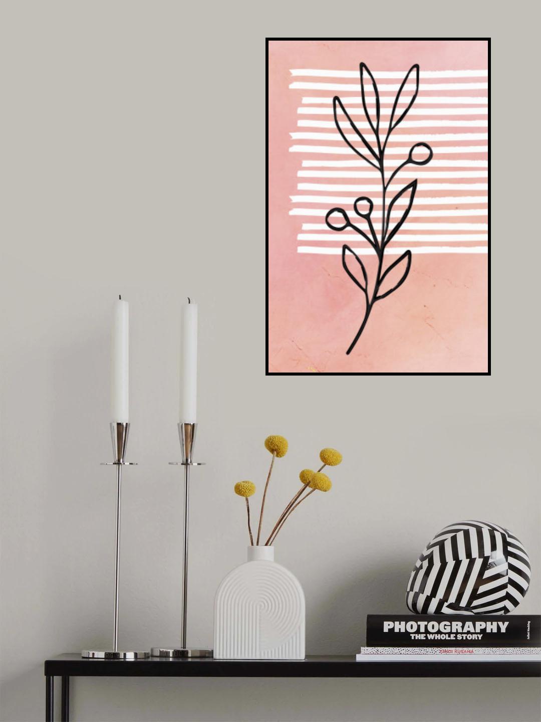 Plant Pink Poster och Canvastavla