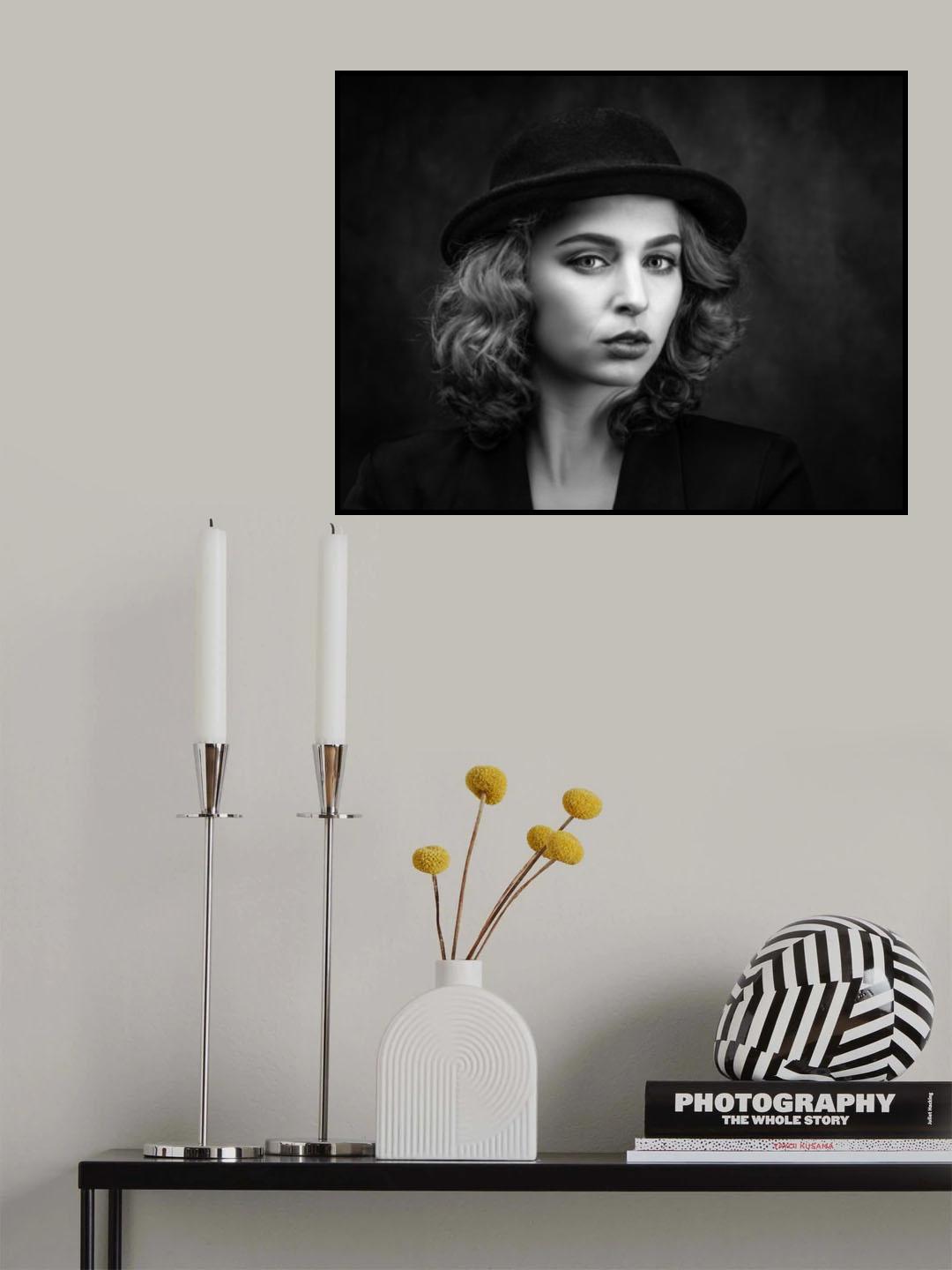 La Dame en Noir Poster och Canvastavla