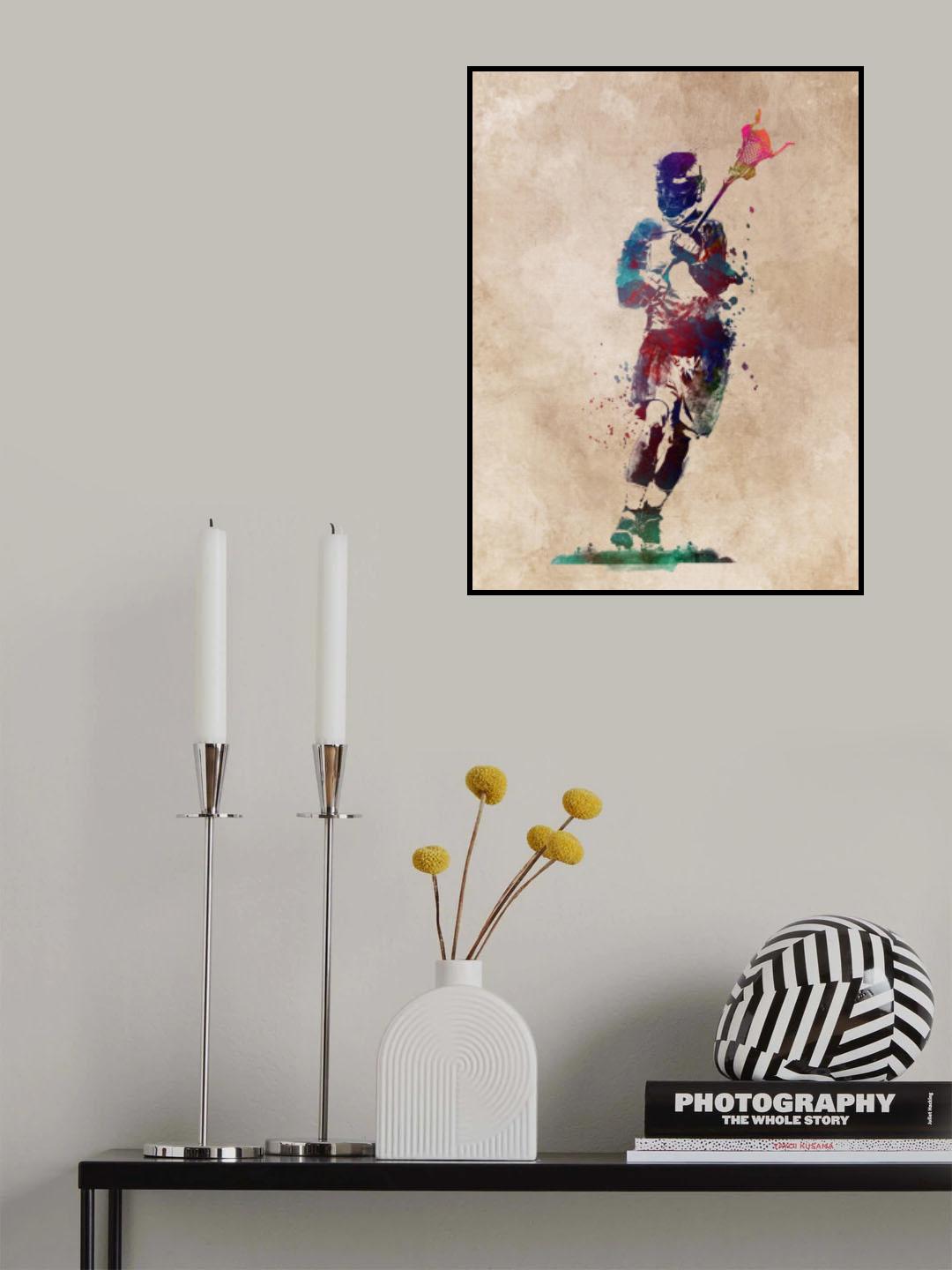 Lacrosse Sport Art 4 Poster och Canvastavla