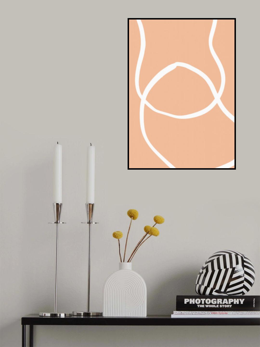 Lines On Peach 03 Poster och Canvastavla