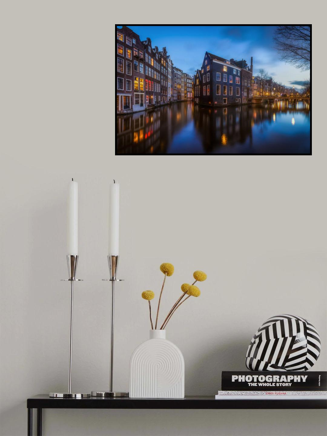 Blue Amsterdam Poster och Canvastavla