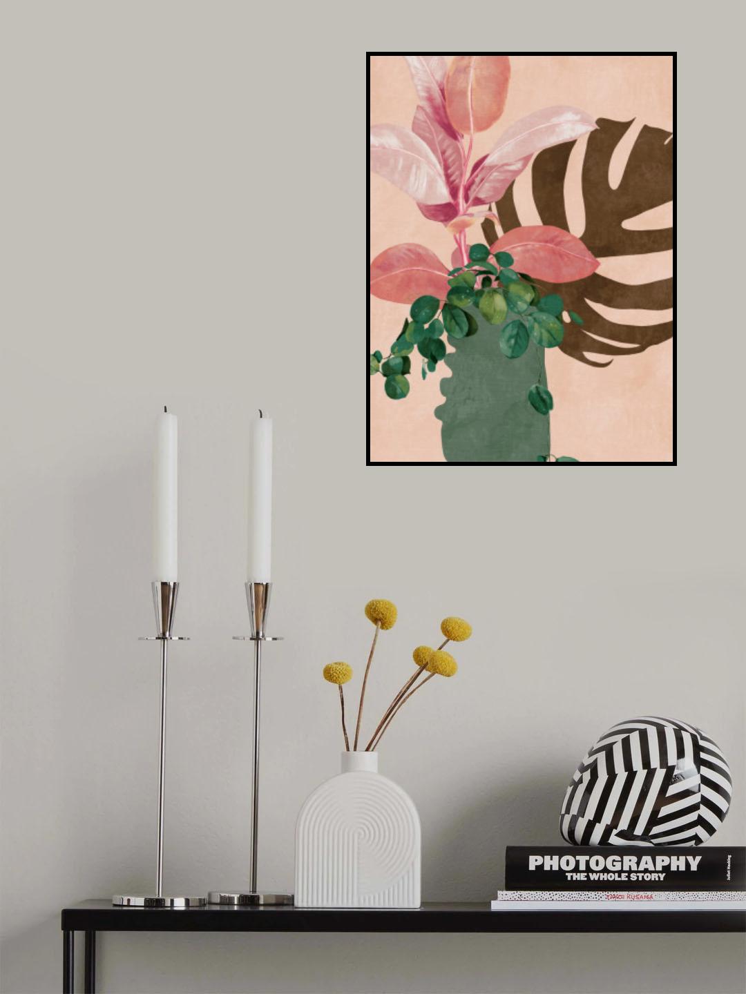 Leaves More 6 Pink Poster och Canvastavla