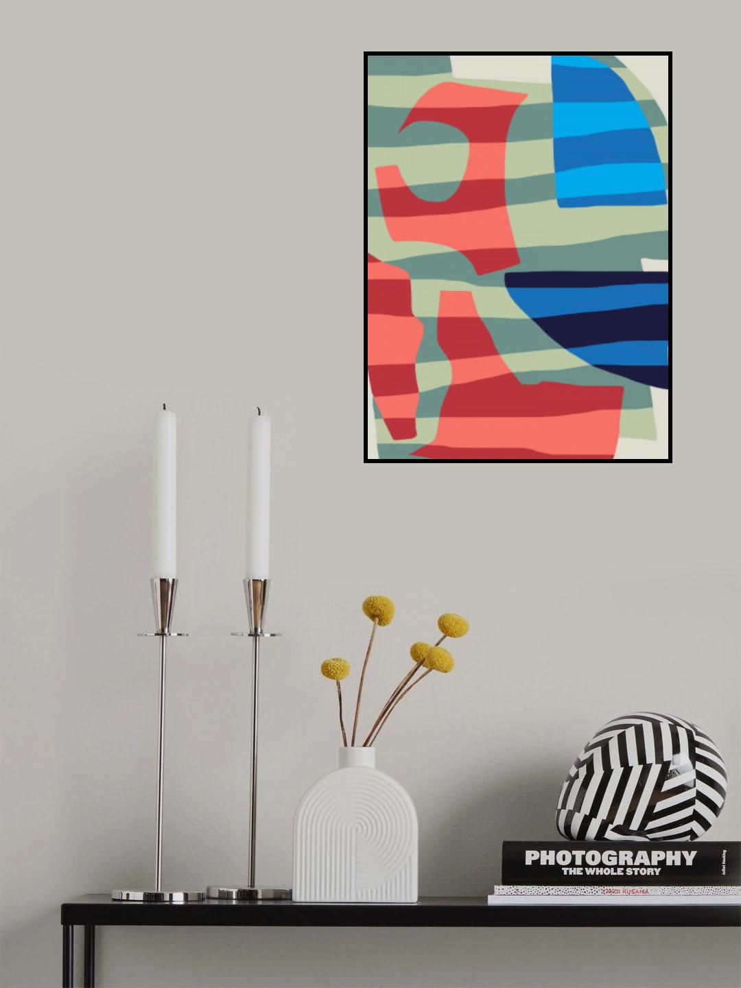 Abstract Stripe Minimal Collage 5 Poster och Canvastavla