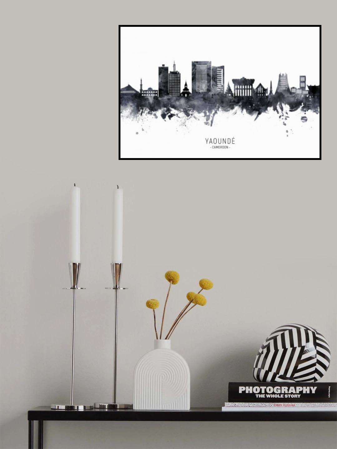 Yaoundé Cameroon Skyline Poster och Canvastavla