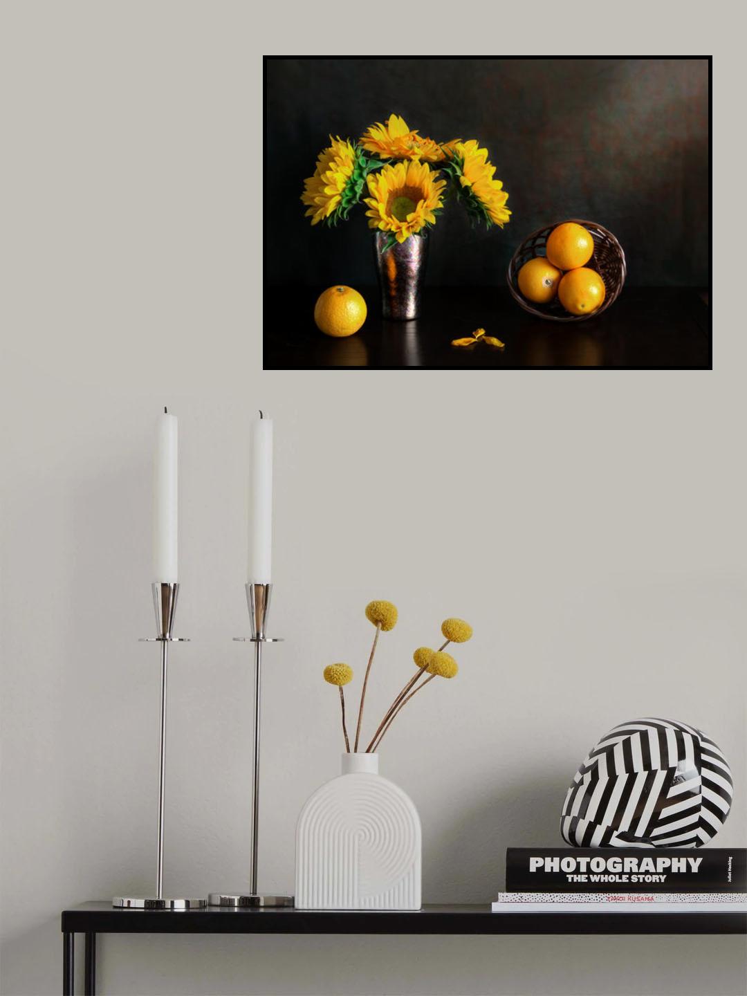 Summer flower with Orange Poster och Canvastavla