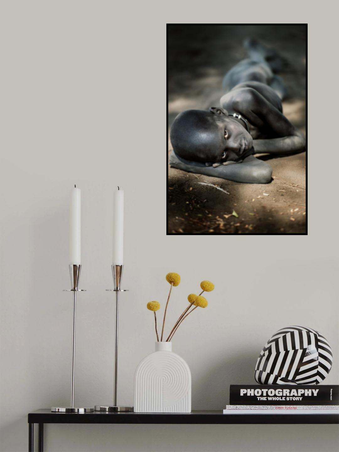 Young Mundari boy at rest Poster och Canvastavla