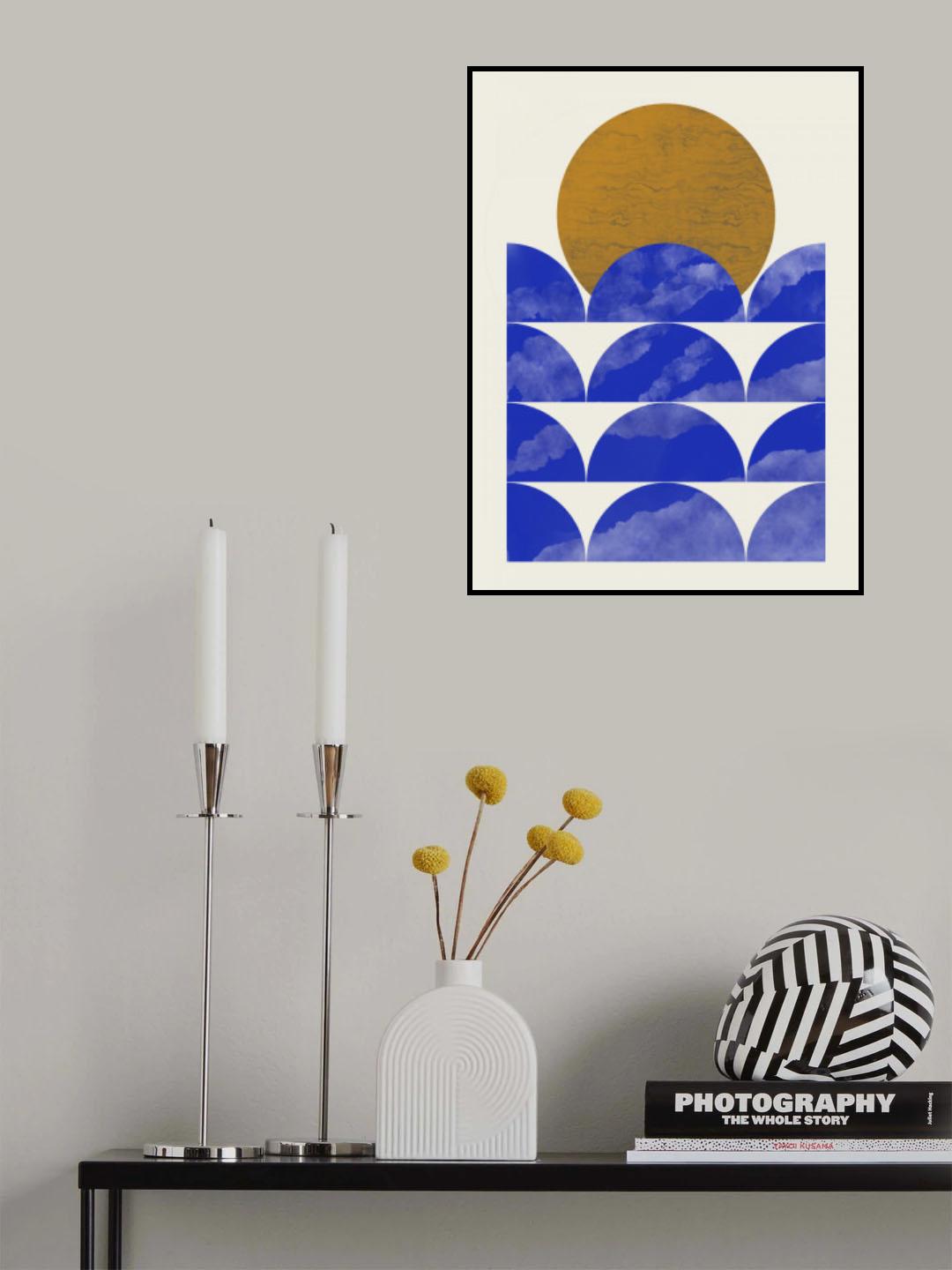 Geometrical Sunset Composition Poster och Canvastavla