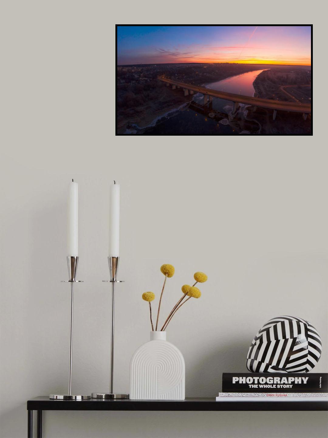 Sunrise on the Oka River Poster och Canvastavla