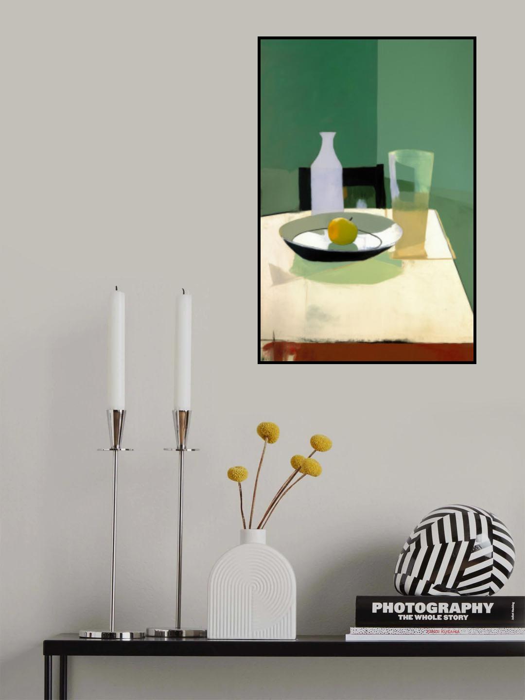 Still Life With Apple Poster och Canvastavla