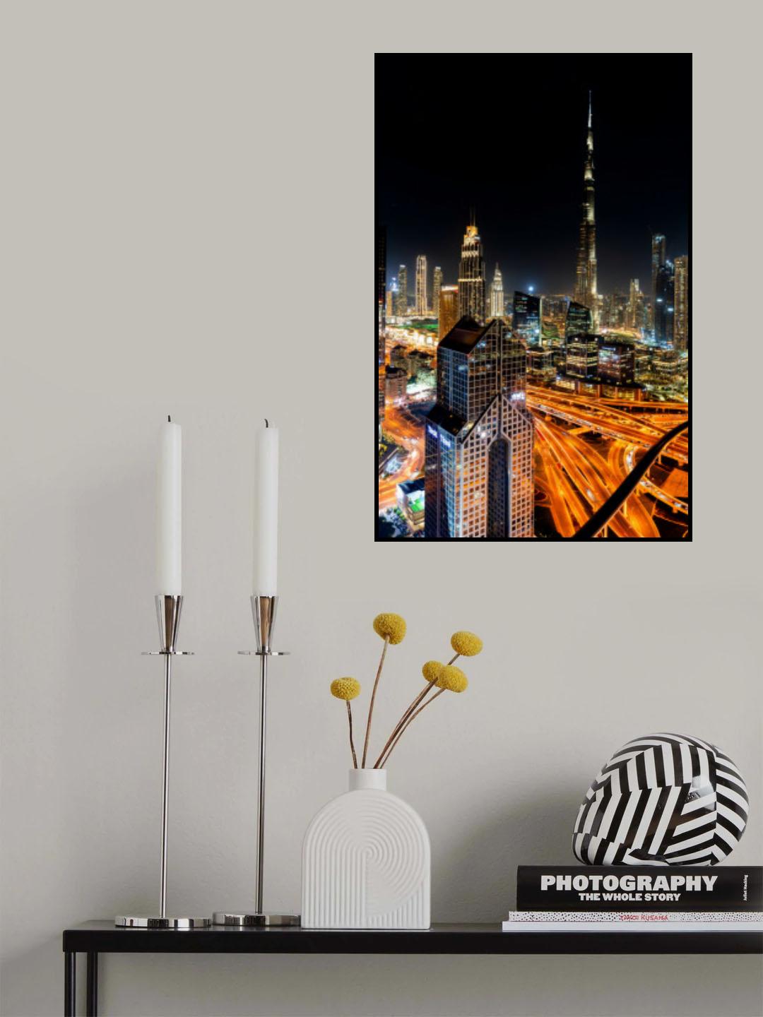 The night life of Dubai. Poster och Canvastavla