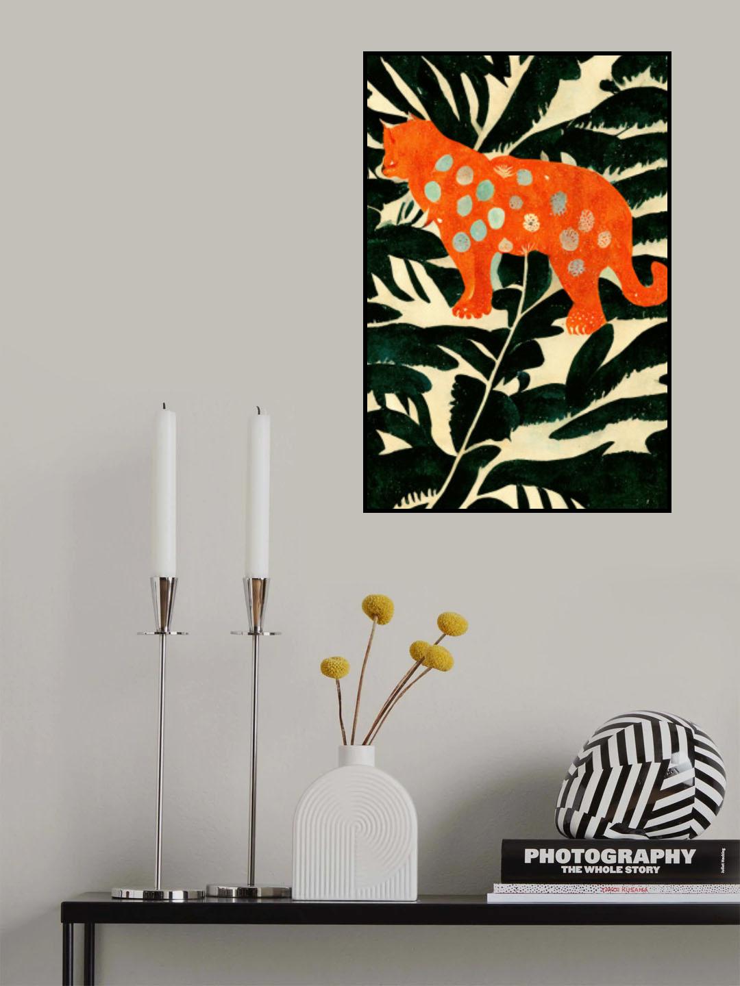 Tiger In The Jungle Poster och Canvastavla