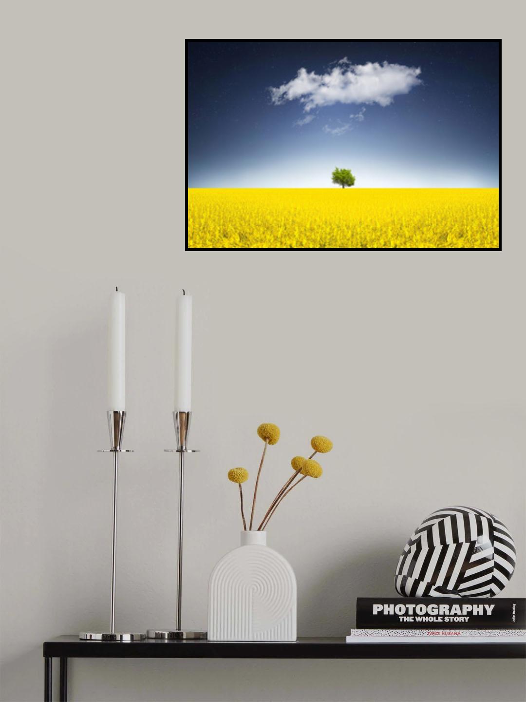 Surreal Canola Field Poster och Canvastavla