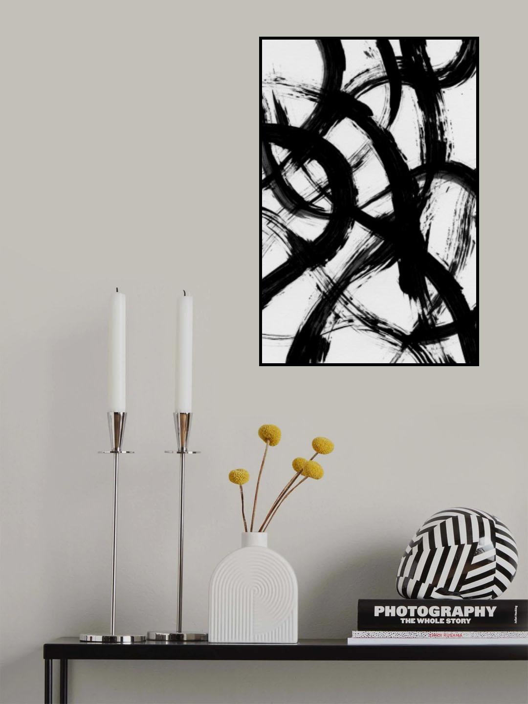 Abstract Brush Strokes 98X Poster och Canvastavla