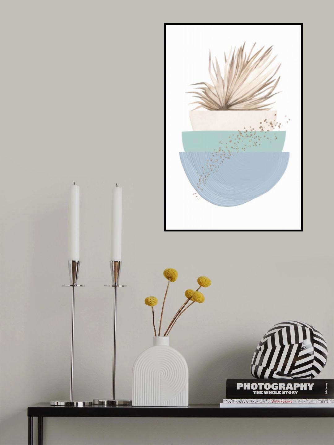 Blue green boho-3 Poster och Canvastavla