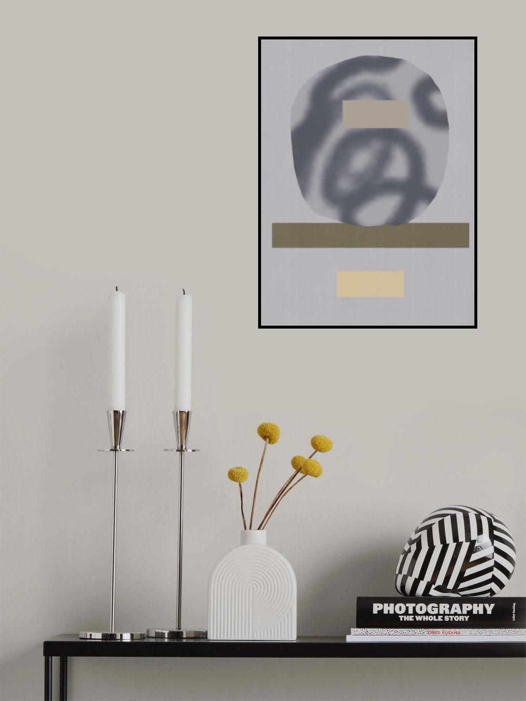 Geometric in grey 05 Poster och Canvastavla