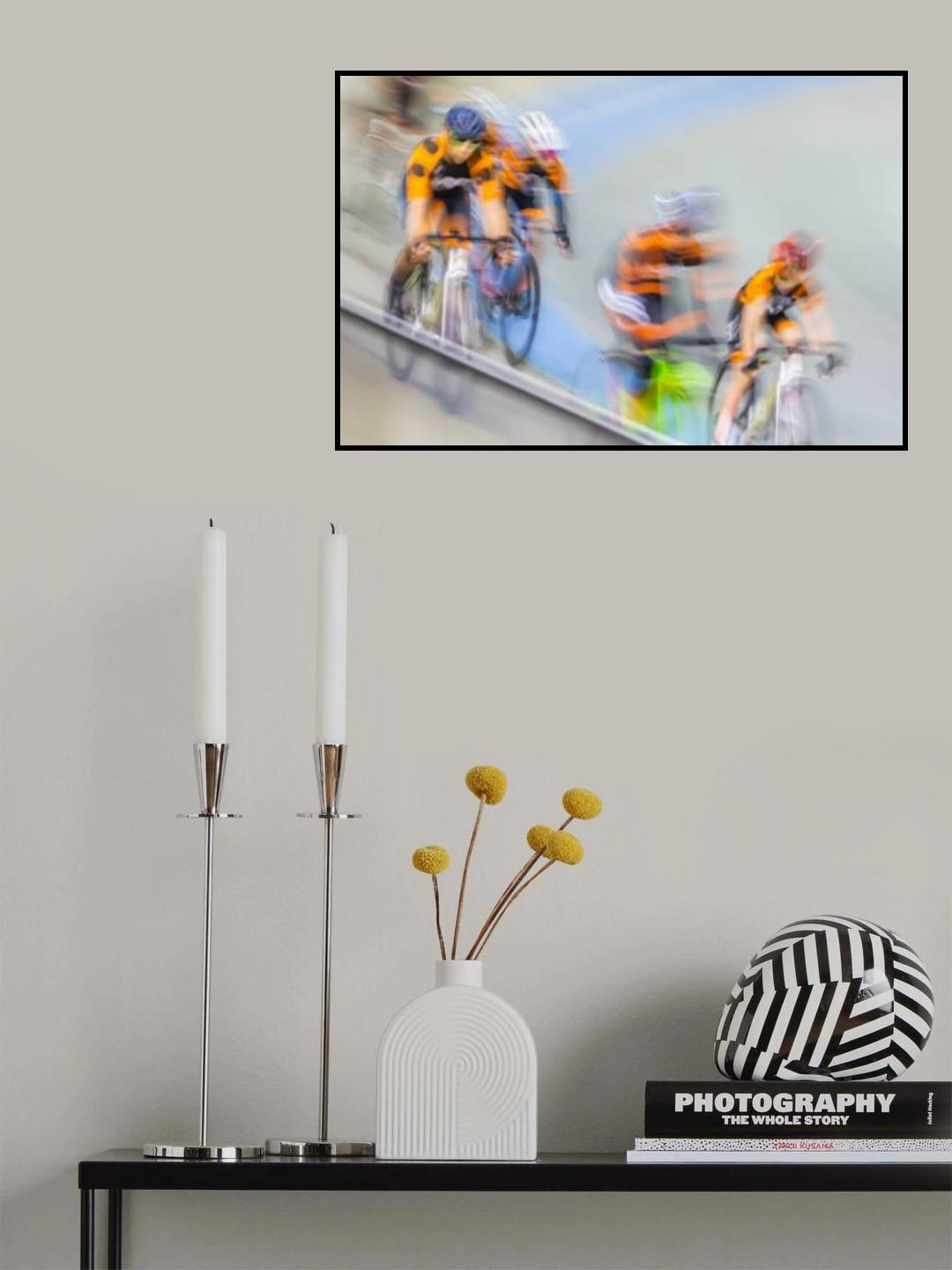 The cyclists Poster och Canvastavla