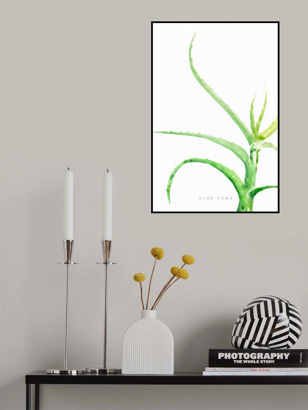 Watercolor aloe vera Poster och Canvastavla