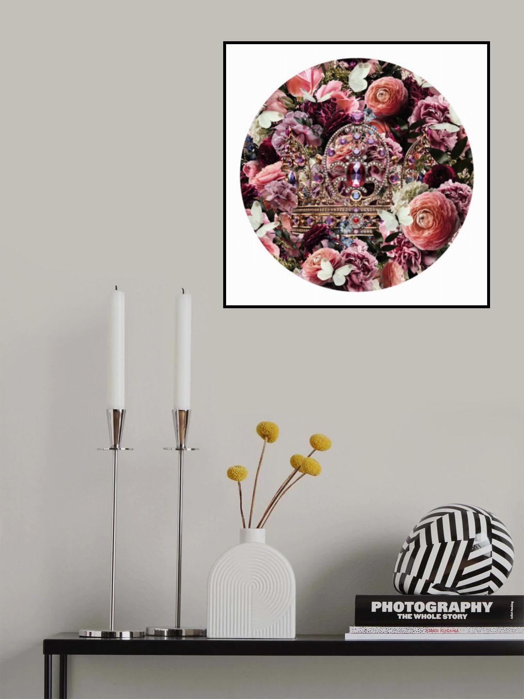 Paisley Blooms & Crow Poster och Canvastavla