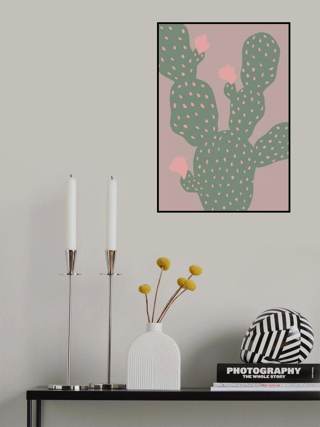 Green Cactus Poster och Canvastavla