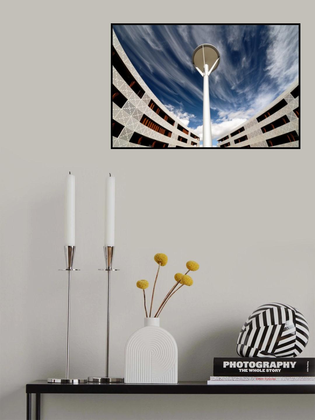 Perspective in Blue Poster och Canvastavla