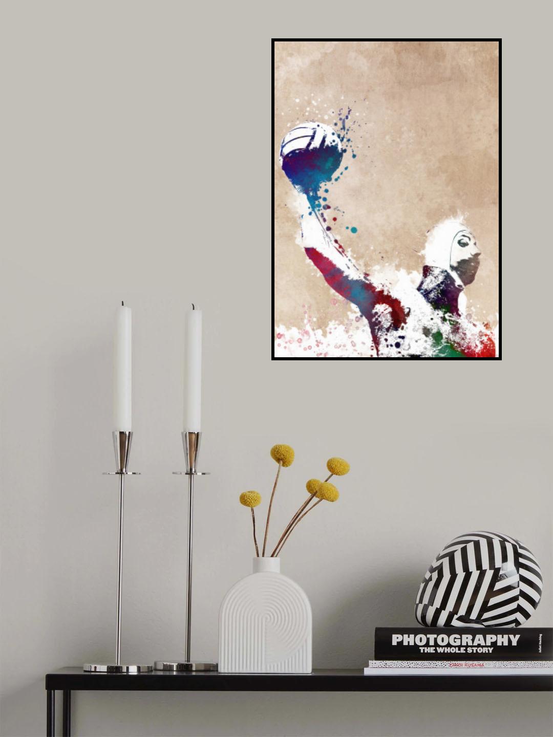 Water polo sport art Poster och Canvastavla