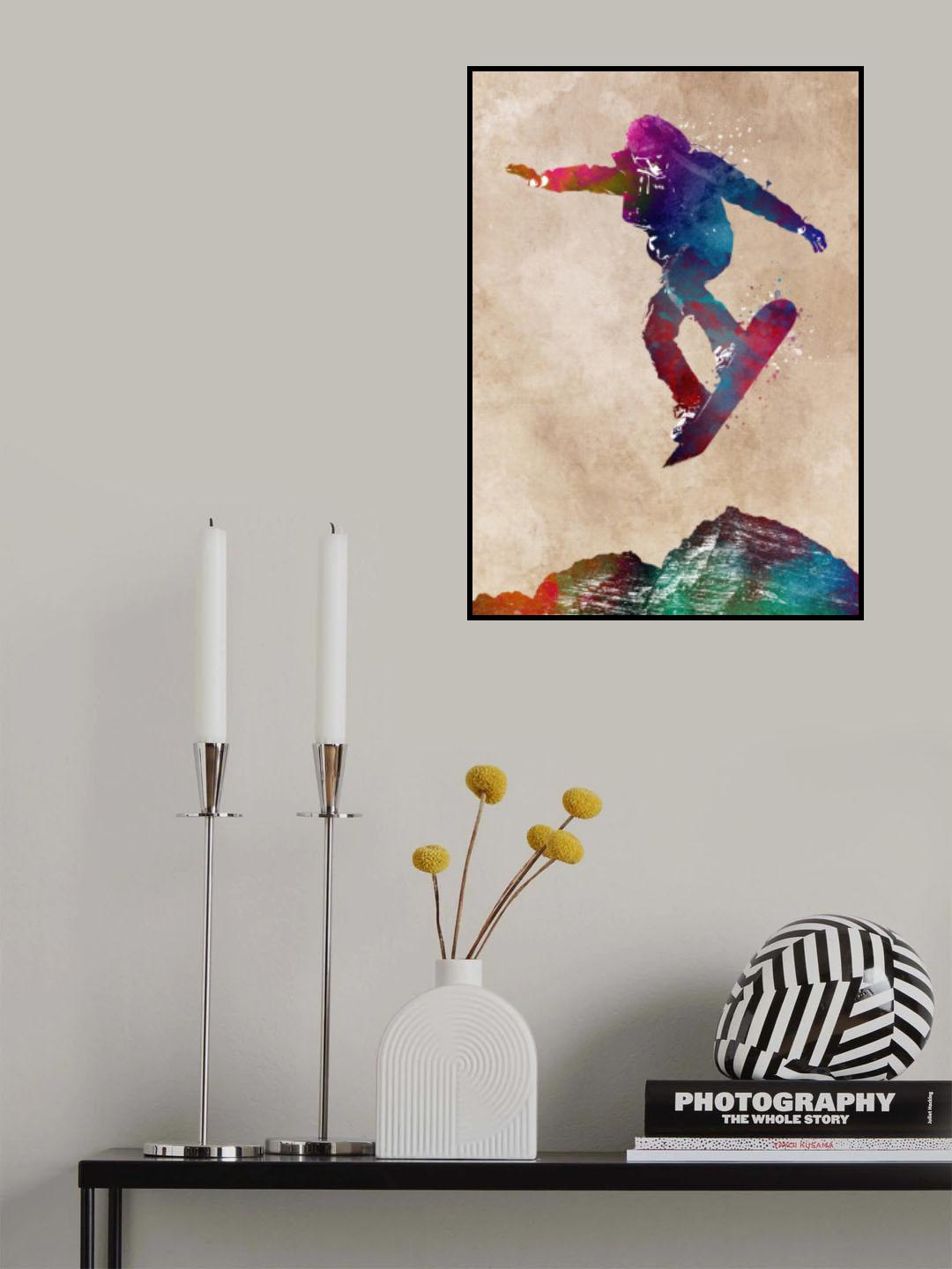 Snowboard Sport Art 2 Poster och Canvastavla