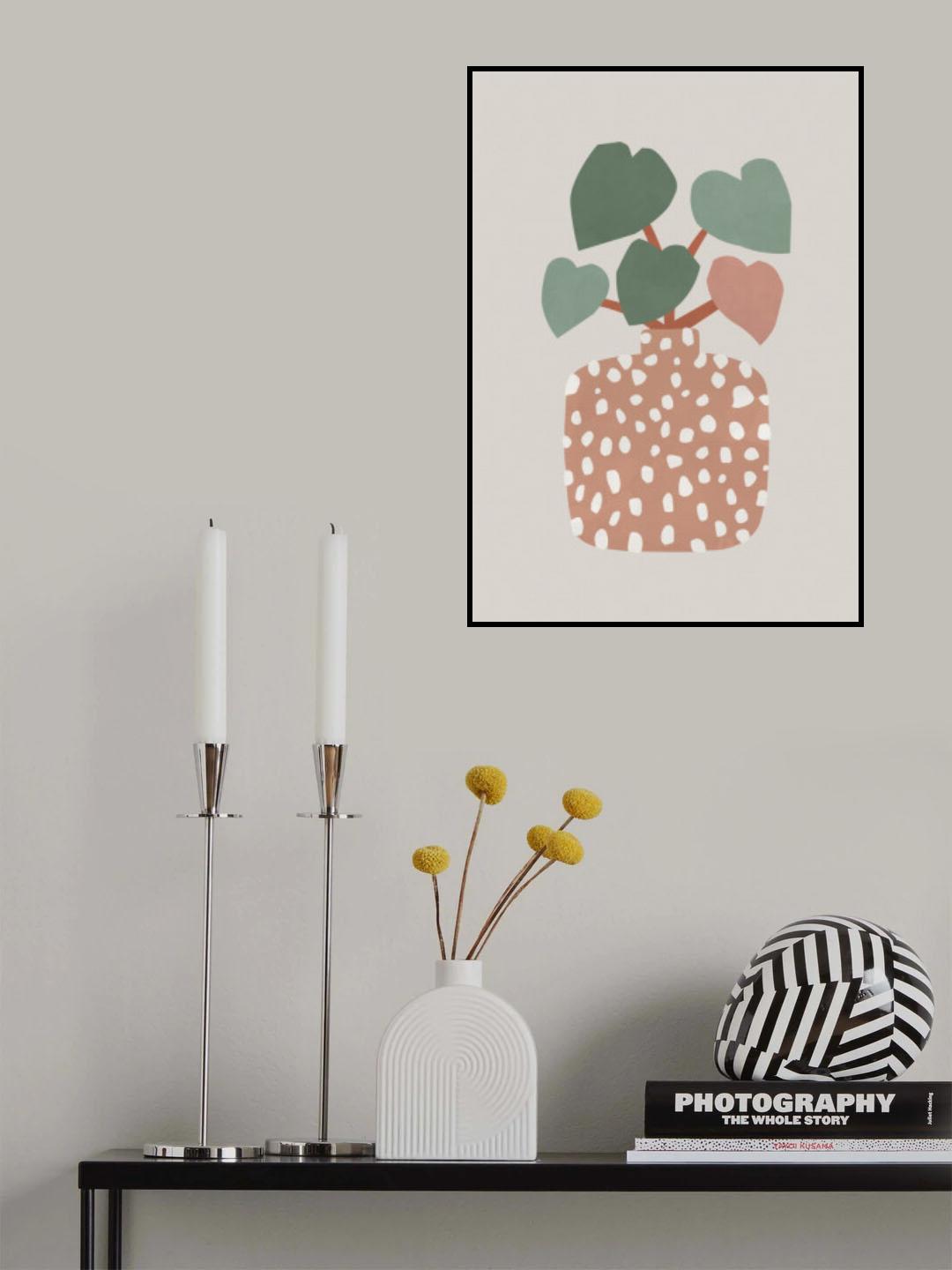 Terrazzo & Heart Plant Poster och Canvastavla