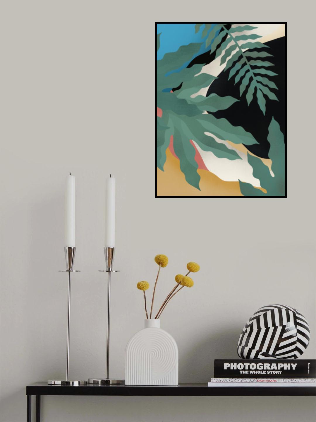 Tropical Boho Leaf Poster och Canvastavla